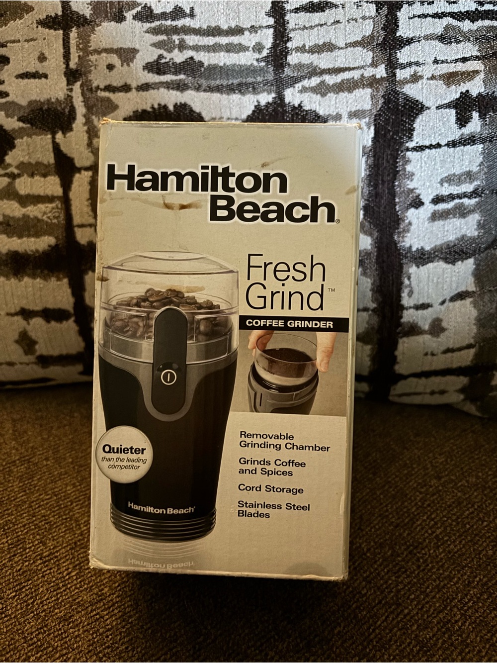 Hamilton Beach Black & Clear Fresh Grind Coffee Grinder